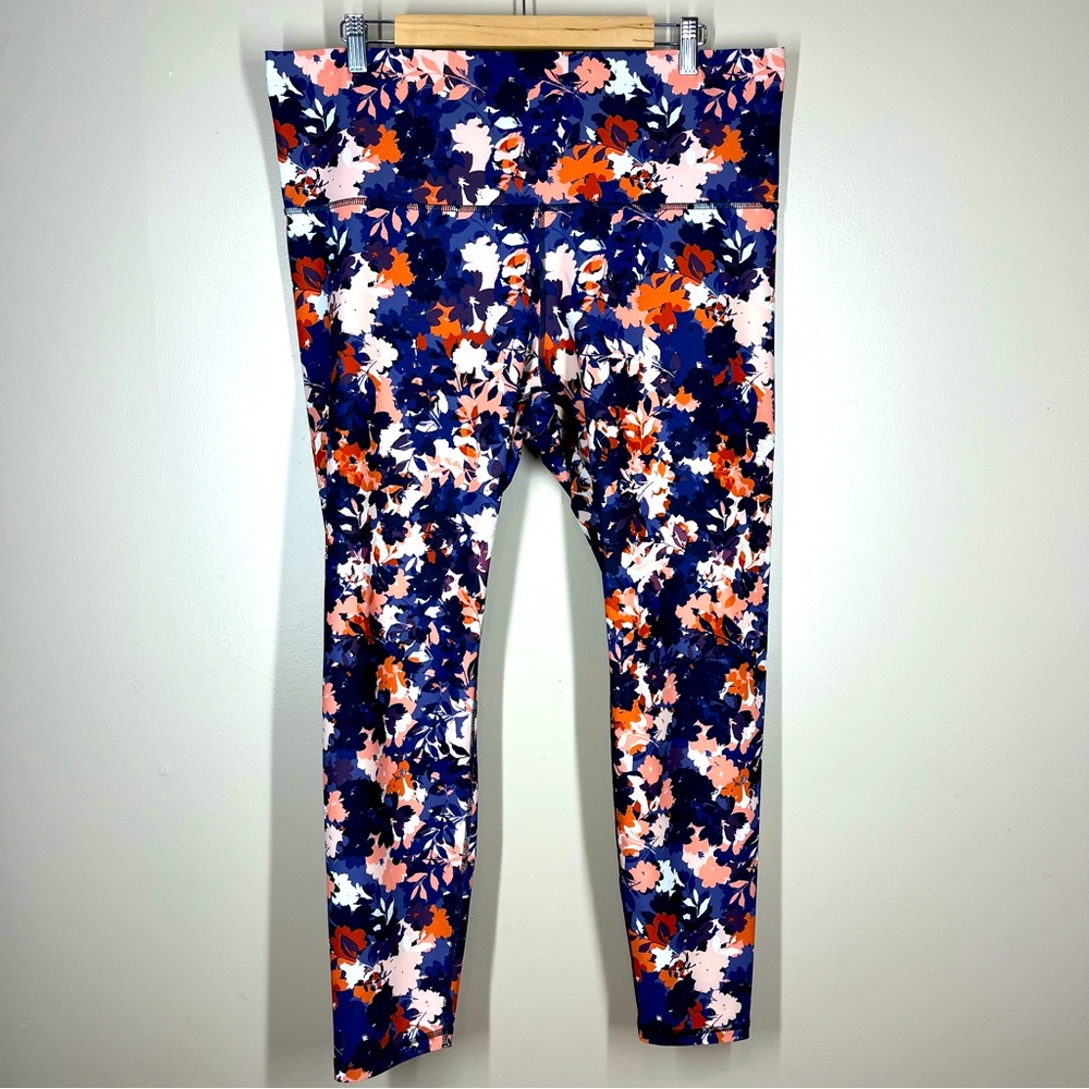 Old Navy Active Powersoft Leggings Floral Design Size 2X